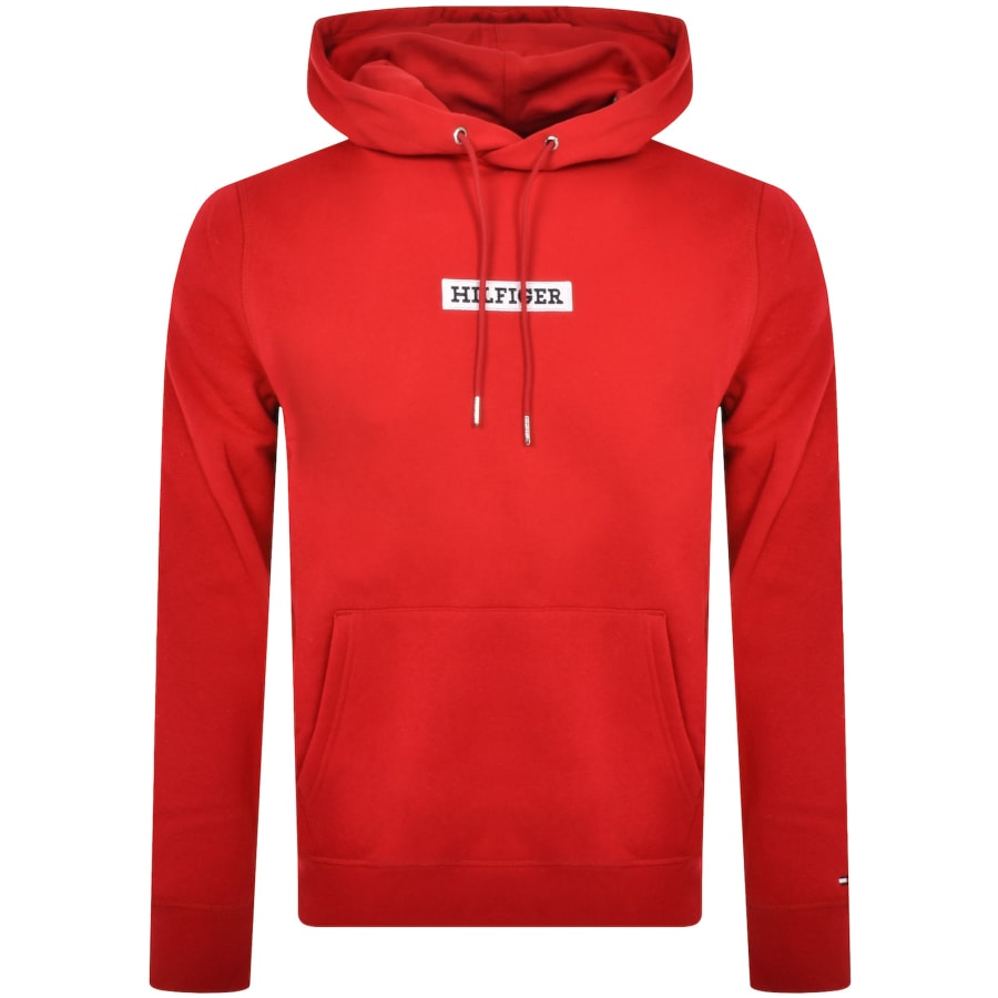 Tommy Hilfiger Monotype Box Hoodie Red male XX Large